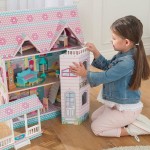 Casuta din lemn de papusi  Abbey Manor Dollhouse KidKraft- Extensibila cu mansarda